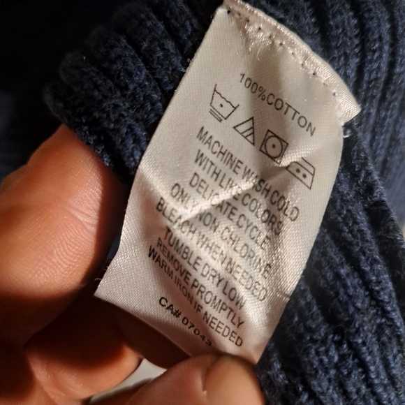 Refectory London Navy Blue Knit Sweater Large - Picture 3 of 5